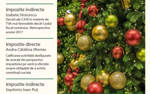 Tax Magazine Nr 12 noiembrie 2017 - Editura Solomon