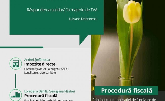 Tax Magazine Nr. 1 ianuarie - februarie 2019 - Editura Solomon